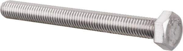 Value Collection - M8x1.25mm Metric Coarse, 80mm Length Under Head Hex Head Cap Screw - Fully Threaded, Grade 18-8 & Austenitic A2 Stainless Steel, Uncoated, 13mm Hex - Industrial Tool & Supply