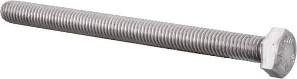 Value Collection - M8x1.25mm Metric Coarse, 100mm Length Under Head Hex Head Cap Screw - Fully Threaded, Grade 18-8 & Austenitic A2 Stainless Steel, Uncoated, 13mm Hex - Industrial Tool & Supply