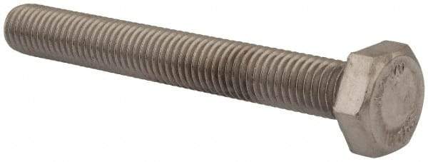 Value Collection - M10x1.50mm Metric Coarse, 80mm Length Under Head Hex Head Cap Screw - Fully Threaded, Grade 18-8 & Austenitic A2 Stainless Steel, Uncoated, 17mm Hex - Industrial Tool & Supply