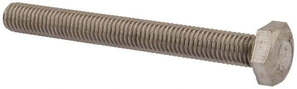 Value Collection - M10x1.50mm Metric Coarse, 90mm Length Under Head Hex Head Cap Screw - Fully Threaded, Grade 18-8 & Austenitic A2 Stainless Steel, Uncoated, 17mm Hex - Industrial Tool & Supply