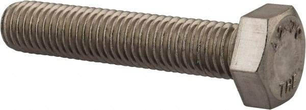 Value Collection - M12x1.75mm Metric Coarse, 60mm Length Under Head Hex Head Cap Screw - Fully Threaded, Grade 18-8 & Austenitic A2 Stainless Steel, Uncoated, 19mm Hex - Industrial Tool & Supply