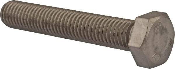 Value Collection - M12x1.75mm Metric Coarse, 70mm Length Under Head Hex Head Cap Screw - Fully Threaded, Grade 18-8 & Austenitic A2 Stainless Steel, Uncoated, 19mm Hex - Industrial Tool & Supply