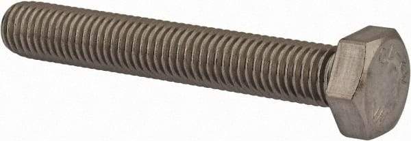 Value Collection - M12x1.75mm Metric Coarse, 80mm Length Under Head Hex Head Cap Screw - Fully Threaded, Grade 18-8 & Austenitic A2 Stainless Steel, Uncoated, 19mm Hex - Industrial Tool & Supply