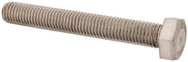 Value Collection - M12x1.75mm Metric Coarse, 90mm Length Under Head Hex Head Cap Screw - Fully Threaded, Grade 18-8 & Austenitic A2 Stainless Steel, Uncoated, 19mm Hex - Industrial Tool & Supply