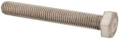 Value Collection - M12x1.75mm Metric Coarse, 90mm Length Under Head Hex Head Cap Screw - Fully Threaded, Grade 18-8 & Austenitic A2 Stainless Steel, Uncoated, 19mm Hex - Industrial Tool & Supply