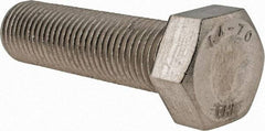 Value Collection - M22x2.50mm Metric Coarse, 80mm Length Under Head Hex Head Cap Screw - Fully Threaded, Grade 18-8 & Austenitic A2 Stainless Steel, Uncoated, 34mm Hex - Industrial Tool & Supply