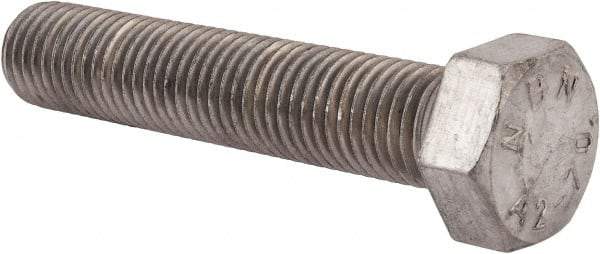 Value Collection - M24x3.00mm Metric Coarse, 120mm Length Under Head Hex Head Cap Screw - Fully Threaded, Grade 18-8 & Austenitic A2 Stainless Steel, Uncoated, 36mm Hex - Industrial Tool & Supply