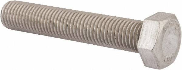 Value Collection - M24x3.00mm Metric Coarse, 130mm Length Under Head Hex Head Cap Screw - Fully Threaded, Grade 18-8 & Austenitic A2 Stainless Steel, Uncoated, 36mm Hex - Industrial Tool & Supply