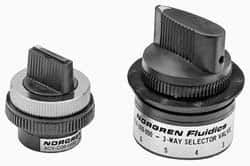 Norgren - 10-32 UNF Selector Valve - 3-Way, 10 Position, 0.03 CV Rate & Rotary Switch Detented - Industrial Tool & Supply
