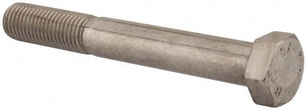 Value Collection - M24x3.00mm Metric Coarse, 180mm Length Under Head Hex Head Cap Screw - Partially Threaded, Grade 18-8 & Austenitic A2 Stainless Steel, Uncoated, 36mm Hex - Industrial Tool & Supply