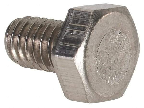 Value Collection - M4x0.70mm Metric Coarse, 6mm Length Under Head Hex Head Cap Screw - Fully Threaded, Grade 316 & Austenitic A4 Stainless Steel, Uncoated, 7mm Hex - Industrial Tool & Supply
