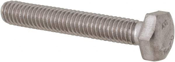 Value Collection - M4x0.70mm Metric Coarse, 25mm Length Under Head Hex Head Cap Screw - Fully Threaded, Grade 316 & Austenitic A4 Stainless Steel, Uncoated, 7mm Hex - Industrial Tool & Supply