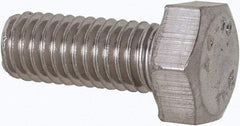 Value Collection - M5x0.80mm Metric Coarse, 12mm Length Under Head Hex Head Cap Screw - Fully Threaded, Grade 316 & Austenitic A4 Stainless Steel, Uncoated, 8mm Hex - Industrial Tool & Supply