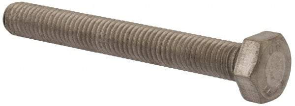 Value Collection - M8x1.25mm Metric Coarse, 65mm Length Under Head Hex Head Cap Screw - Fully Threaded, Grade 316 & Austenitic A4 Stainless Steel, Uncoated, 13mm Hex - Industrial Tool & Supply
