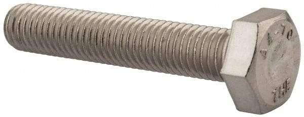 Value Collection - M10x1.50mm Metric Coarse, 55mm Length Under Head Hex Head Cap Screw - Fully Threaded, Grade 316 & Austenitic A4 Stainless Steel, Uncoated, 17mm Hex - Industrial Tool & Supply