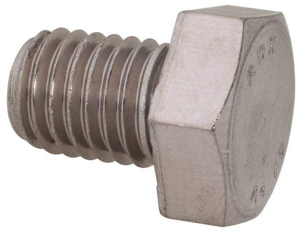 Value Collection - M12x1.75mm Metric Coarse, 16mm Length Under Head Hex Head Cap Screw - Fully Threaded, Grade 316 & Austenitic A4 Stainless Steel, Uncoated, 19mm Hex - Industrial Tool & Supply