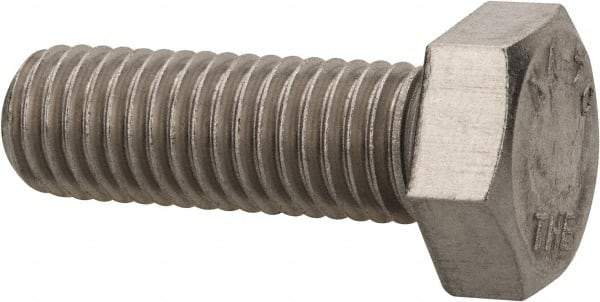 Value Collection - M12x1.75mm Metric Coarse, 35mm Length Under Head Hex Head Cap Screw - Fully Threaded, Grade 316 & Austenitic A4 Stainless Steel, Uncoated, 19mm Hex - Industrial Tool & Supply