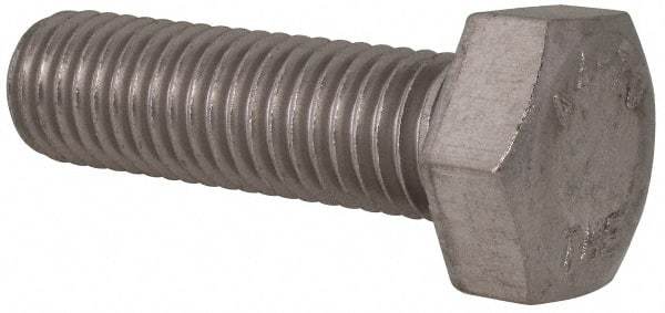 Value Collection - M12x1.75mm Metric Coarse, 40mm Length Under Head Hex Head Cap Screw - Fully Threaded, Grade 316 & Austenitic A4 Stainless Steel, Uncoated, 19mm Hex - Industrial Tool & Supply