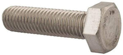Value Collection - M12x1.75mm Metric Coarse, 45mm Length Under Head Hex Head Cap Screw - Fully Threaded, Grade 316 & Austenitic A4 Stainless Steel, Uncoated, 19mm Hex - Industrial Tool & Supply