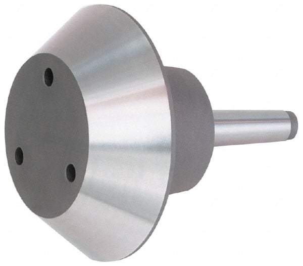 Bison - M8x1.25" Thread, 4MT Taper, Steel Lathe Pipe Head Point Shank - 7.97" OAL, 3,500 Max RPM, Compatible with Live Centers - Industrial Tool & Supply