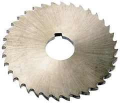 Keo - 4" Diam x 5/32" Blade Thickness x 1" Arbor Hole Diam, 40 Tooth Slitting and Slotting Saw - Arbor Connection, Right Hand, Uncoated, High Speed Steel, Concave Ground, Contains Keyway - Industrial Tool & Supply