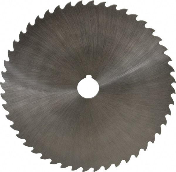 Value Collection - 8" Diam x 3/16" Blade Thickness x 1" Arbor Hole Diam, 48 Tooth Slitting and Slotting Saw - Arbor Connection, Right Hand, Uncoated, High Speed Steel, Concave Ground, Contains Keyway - Industrial Tool & Supply