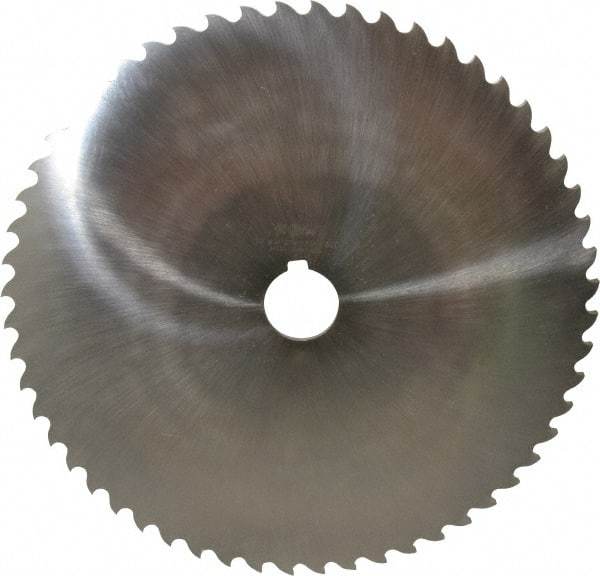 Value Collection - 10" Diam x 3/16" Blade Thickness x 1-1/4" Arbor Hole Diam, 56 Tooth Slitting and Slotting Saw - Arbor Connection, Right Hand, Uncoated, High Speed Steel, Concave Ground, Contains Keyway - Industrial Tool & Supply