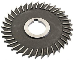 Keo - 4" Blade Diam x 1/4" Blade Thickness, 1" Hole, 36 Teeth, High Speed Steel Side Chip Saw - Straight Tooth, Arbor Connection, Right Hand Cut, Uncoated, with Keyway - Industrial Tool & Supply