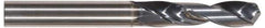 Tungaloy - 3/8" 130° Spiral Flute Solid Carbide Screw Machine Drill Bit - TiAlN Finish, Right Hand Cut, 1.692" Flute Length, 3.503" OAL, Standard Point, Straight Shank - Industrial Tool & Supply