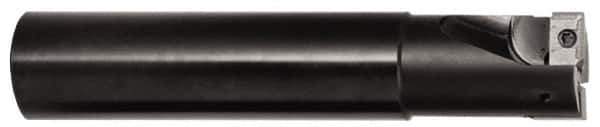 Tungaloy - 20mm Cut Diam, 3/4" Shank Diam, 3.281" OAL, Indexable Square Shoulder Centercutting End Mill - XXMU 10 Inserts, Weldon Shank, 90° Lead Angle, Series Jetmill Multi X - Industrial Tool & Supply