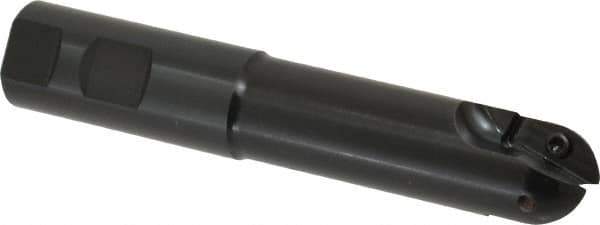 Tungaloy - 1" Cut Diam, 0.827" Max Depth of Cut, 1" Shank Diam, 5.53" OAL, Indexable Ball Nose End Mill - 3-1/4" Head Length, Straight Shank, EBP Toolholder, ZPET 100 Insert - Industrial Tool & Supply