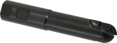 Tungaloy - 1" Cut Diam, 0.827" Max Depth of Cut, 1" Shank Diam, 5.53" OAL, Indexable Ball Nose End Mill - 3-1/4" Head Length, Straight Shank, EBP Toolholder, ZPET 100 Insert - Industrial Tool & Supply