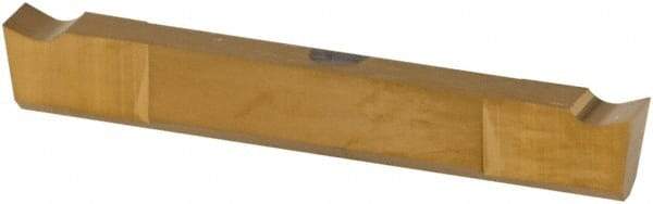 Tungaloy - JCGN200 F J740 Grade, 0.0787" Cutting Width, Carbide Cutoff Insert - 0° Neutral Lead Angle, 0.002" Cnr Rad, TiN Coated - Industrial Tool & Supply