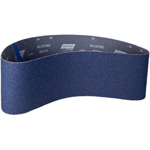 6 × 48″ BlueFire Cloth Narrow Benchstand Belt 50 Grit R821P Zirconia Alumina - Industrial Tool & Supply