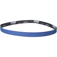‎1-1/2 × 60″ BlueFire Cloth Narrow Benchstand Belt 120 Grit R823P Zirconia Alumina - Industrial Tool & Supply