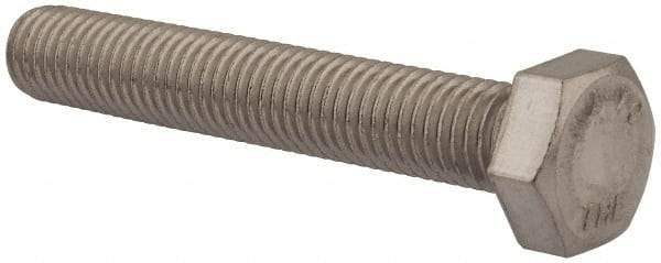Value Collection - M12x1.75mm Metric Coarse, 75mm Length Under Head Hex Head Cap Screw - Fully Threaded, Grade 316 & Austenitic A4 Stainless Steel, Uncoated, 19mm Hex - Industrial Tool & Supply