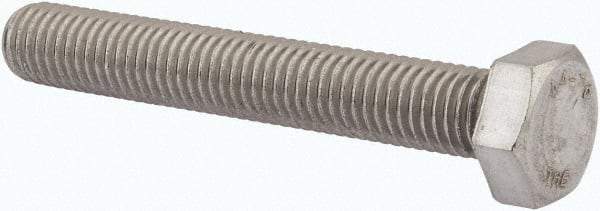 Value Collection - M12x1.75mm Metric Coarse, 80mm Length Under Head Hex Head Cap Screw - Fully Threaded, Grade 316 & Austenitic A4 Stainless Steel, Uncoated, 19mm Hex - Industrial Tool & Supply
