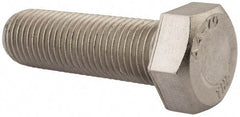 Value Collection - M22x2.50mm Metric Coarse, 70mm Length Under Head Hex Head Cap Screw - Fully Threaded, Grade 316 & Austenitic A4 Stainless Steel, Uncoated, 34mm Hex - Industrial Tool & Supply