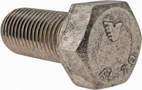 Value Collection - M27x3.00mm Metric Coarse, 60mm Length Under Head Hex Head Cap Screw - Fully Threaded, Grade 316 & Austenitic A4 Stainless Steel, Uncoated, 41mm Hex - Industrial Tool & Supply