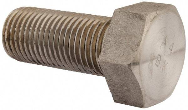 Value Collection - M33x3.50mm Metric Coarse, 80mm Length Under Head Hex Head Cap Screw - Fully Threaded, Grade 316 & Austenitic A4 Stainless Steel, Uncoated, 50mm Hex - Industrial Tool & Supply