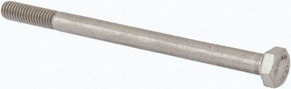 Value Collection - M6x1.00mm Metric Coarse, 90mm Length Under Head Hex Head Cap Screw - Partially Threaded, Grade 316 & Austenitic A4 Stainless Steel, Uncoated, 10mm Hex - Industrial Tool & Supply