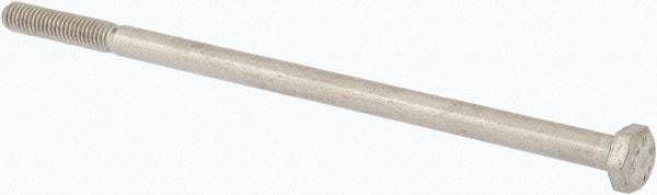Value Collection - M6x1.00mm Metric Coarse, 130mm Length Under Head Hex Head Cap Screw - Partially Threaded, Grade 316 & Austenitic A4 Stainless Steel, Uncoated, 10mm Hex - Industrial Tool & Supply