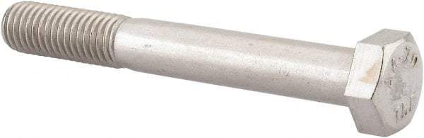 Value Collection - M12x1.75mm Metric Coarse, 90mm Length Under Head Hex Head Cap Screw - Partially Threaded, Grade 316 & Austenitic A4 Stainless Steel, Uncoated, 19mm Hex - Industrial Tool & Supply
