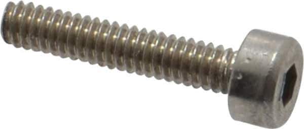 Value Collection - M2x0.40 Metric Coarse Hex Socket Drive, Socket Cap Screw - Grade 18-8 & Austenitic A2 Stainless Steel, Uncoated, Fully Threaded, 10mm Length Under Head - Industrial Tool & Supply