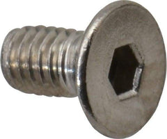 Value Collection - M2.5x0.45 Metric Coarse Hex Socket Drive, 90° Flat Screw - Grade 18-8 & Austenitic A2 Stainless Steel, Fully Threaded, 5mm OAL - Industrial Tool & Supply
