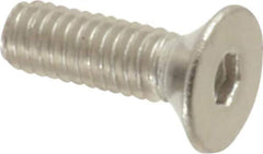 Value Collection - M2.5x0.45 Metric Coarse Hex Socket Drive, 90° Flat Screw - Grade 18-8 & Austenitic A2 Stainless Steel, Fully Threaded, 8mm OAL - Industrial Tool & Supply