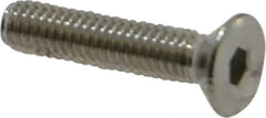 Value Collection - M2.5x0.45 Metric Coarse Hex Socket Drive, 90° Flat Screw - Grade 18-8 & Austenitic A2 Stainless Steel, Fully Threaded, 12mm OAL - Industrial Tool & Supply