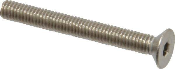 Value Collection - M4x0.70 Metric Coarse Hex Socket Drive, 90° Flat Screw - Grade 18-8 & Austenitic A2 Stainless Steel, Partially Threaded, 35mm OAL - Industrial Tool & Supply