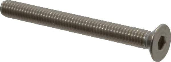 Value Collection - M4x0.70 Metric Coarse Hex Socket Drive, 90° Flat Screw - Grade 18-8 & Austenitic A2 Stainless Steel, Partially Threaded, 40mm OAL - Industrial Tool & Supply