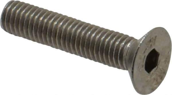 Value Collection - M5x0.80 Metric Coarse Hex Socket Drive, 90° Flat Screw - Grade 18-8 & Austenitic A2 Stainless Steel, Partially Threaded, 25mm OAL - Industrial Tool & Supply